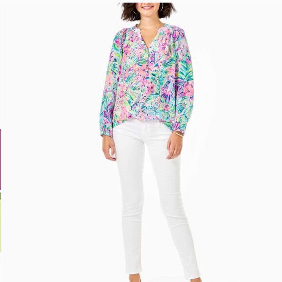Lilly Pulitzer Elsa Silk Top - Lillys Favorite Thing - Picture 4 of 12